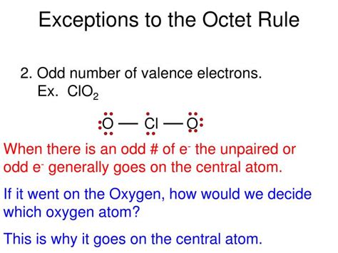 odd electron species|6.5: Exceptions to the Octet Rule.